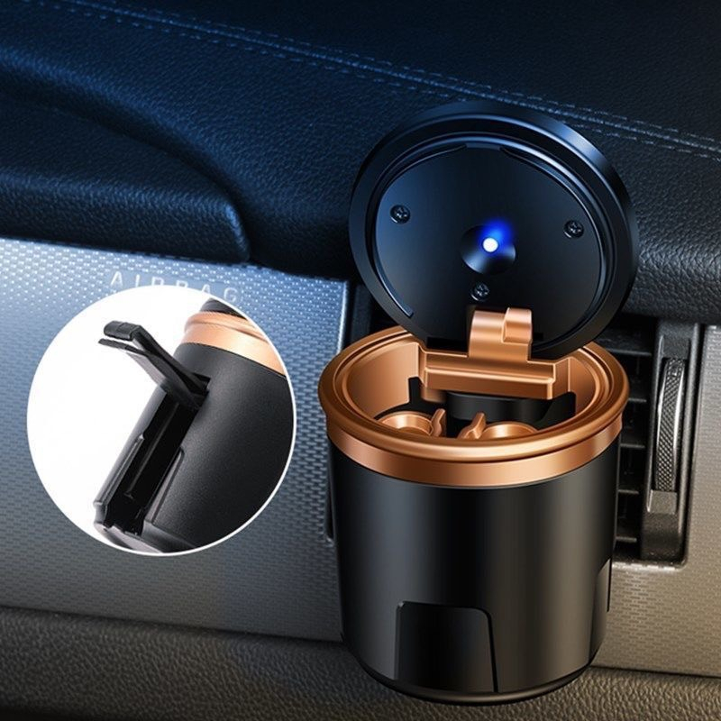 Gạt Tàn Thuốc Lá Bằng Gốm Chịu Nhiệt Cao Kèm Đèn LED Với Vỏ Bọc Trang Trí Nội Thất Xe Hơi, nhỏ gọn an toàn Sang Trọng