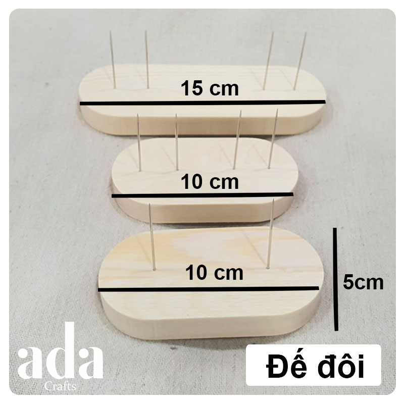 Chân đế gỗ ghim búp bê - ada.crafts