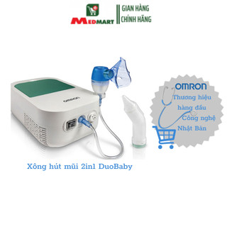 Máy xông hút mũi họng 2 trong 1 omron doubaby ne-c301-ap bảo hành 2 năm chính hãng - medmart
