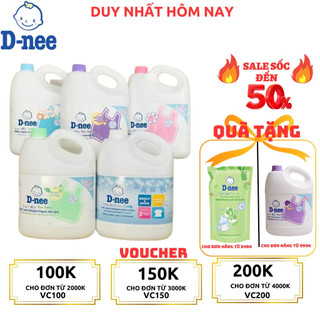 (TRỢ GIÁ) Nước giặt Dnee 3000ml-Nước Giặt Xả Cho Trẻ Em an toàn (Chính hãng Công ty Đại Thịnh)