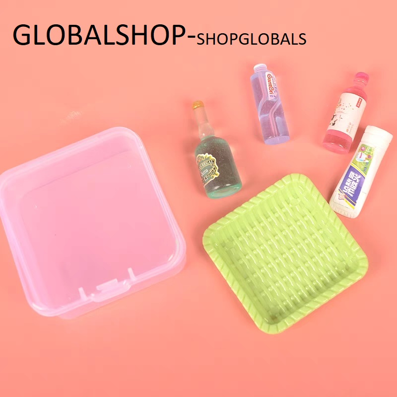 Bộ 5 món charm mini chai nước và đồ ăn mini trang  trí