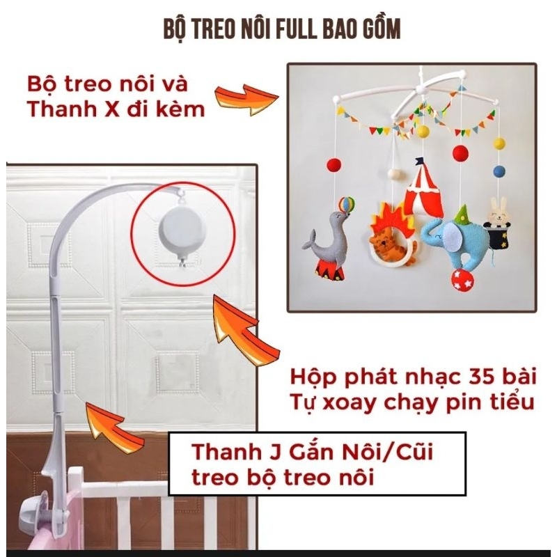 Đồ chơi treo nôi cho bé kích thích thị giác trẻ sơ sinh nhiều mẫu đẹp