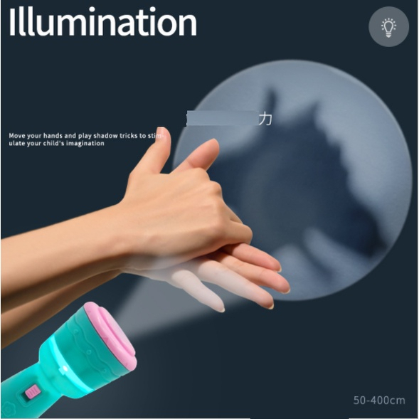 Đèn pin chiếu hình full bộ 80 hình cho bé thoả thích khám phá