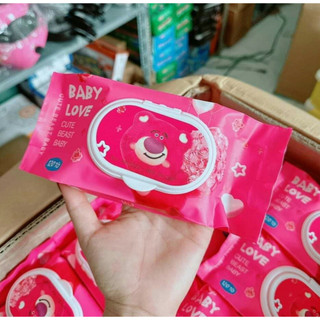 1 bịch 120 cái khăn giấy ướt gấu dâu lotso siêu hot