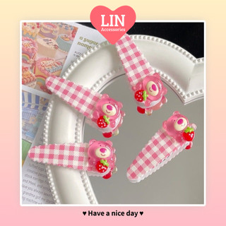 Kẹp tóc gấu dâu lotso đáng yêu lin