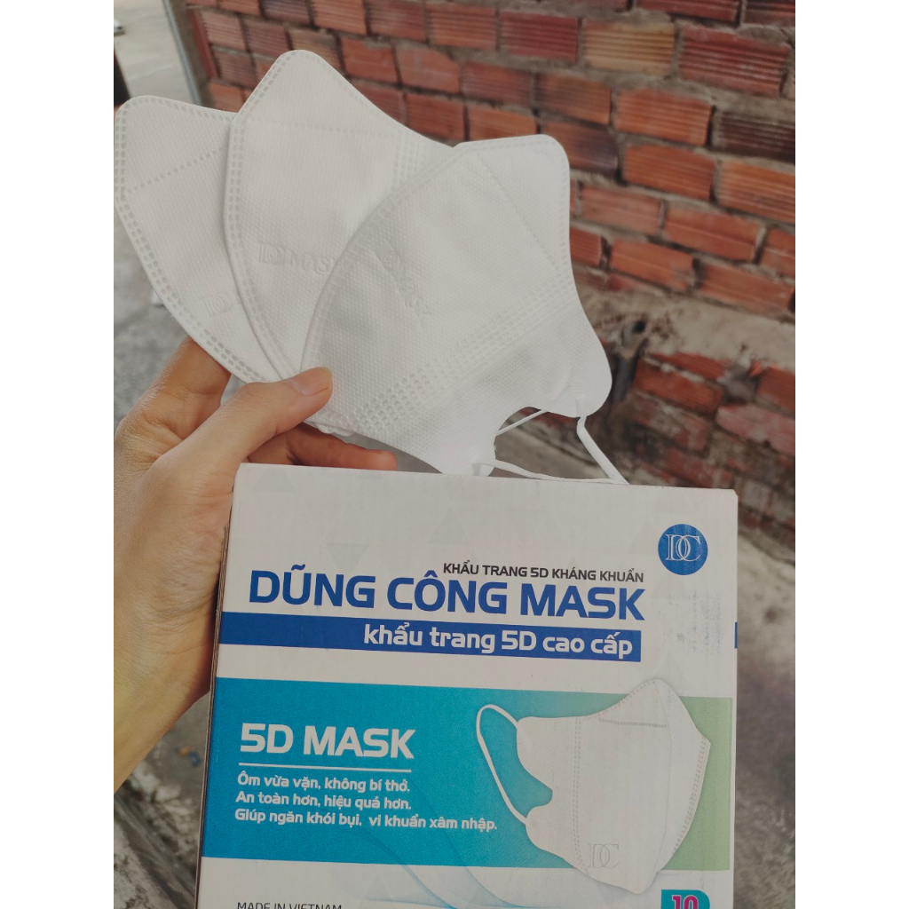 Combo 200 chiếc khẩu trang 5D Dũng Công