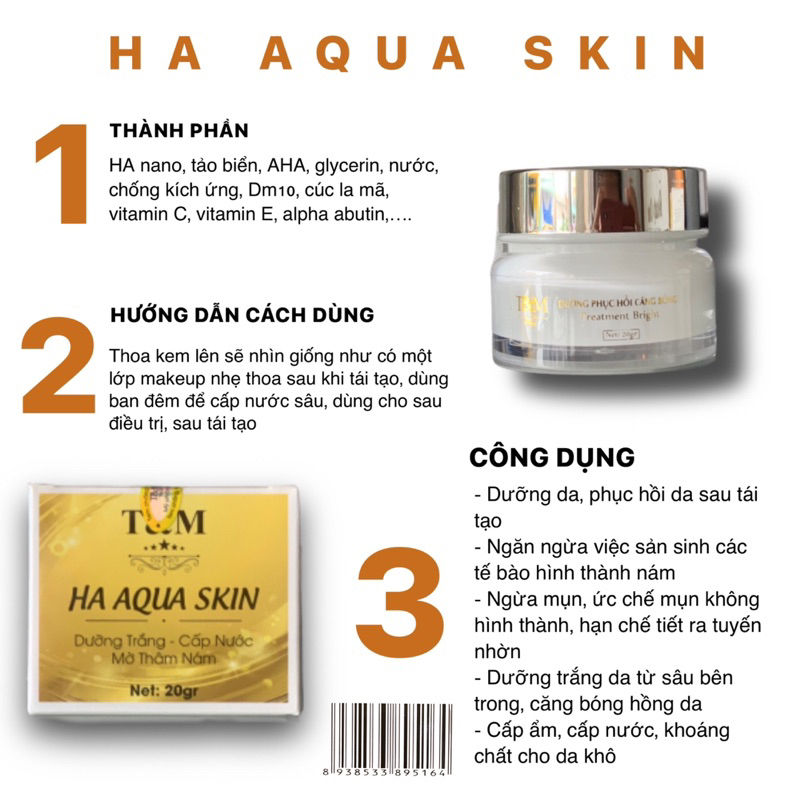 Kem HA Cấp Ẩm Trắng Da