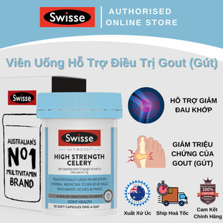 Swisse Ultiboost High Strength Celery - Viên Uống Hỗ Trợ Điều Trị Gout - 50 Viên