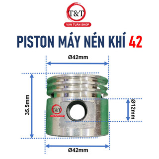  Piston Máy nén khí 42+ Chốt   Pít - tông MNK 42. 
