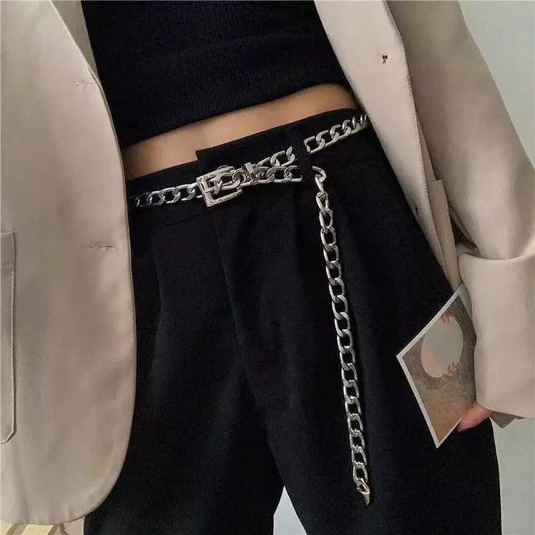 Belt xích đeo váy. Dây xích eo thắt váy áo nữ kim loại kiểu sang chảnh