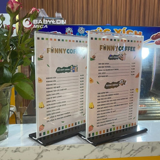 Kệ Menu Mica A4, A5, A6 Để Bàn Để Mã QR Code, Thực Đơn