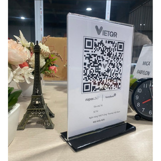 Kệ Menu Mica A4, A5, A6 Để Bàn Để Mã QR Code, Thực Đơn
