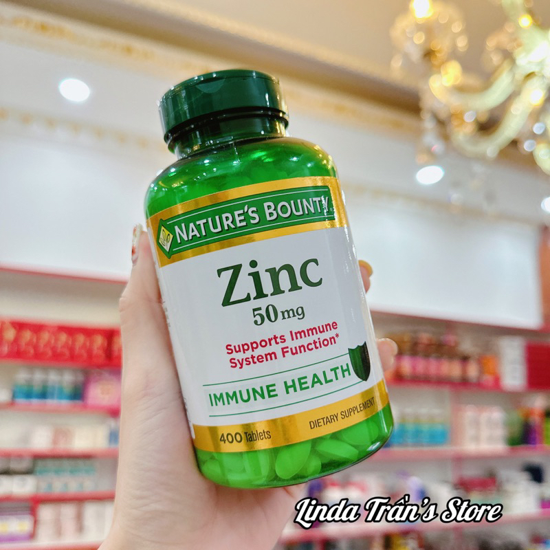 Viên Uống Kẽm Nature's Bounty Zinc Gluconate 50mg 400 Viên Bổ Sung Kẽm tăng đề kháng Linda Trần's Store