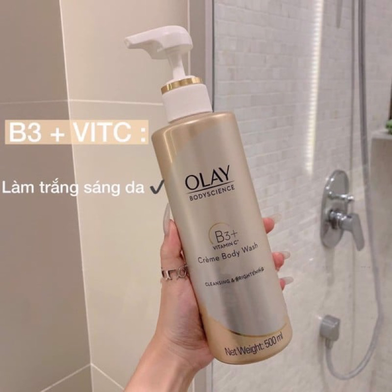 SỮA TẮM DƯỠNG TRẮNG DA OLAY BODY CLEANSER 500ML