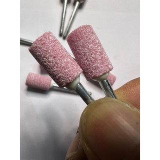 Đá hồng Mũi đá mài mini - đá mài máy khoan - 10x15x3 cán 3mm