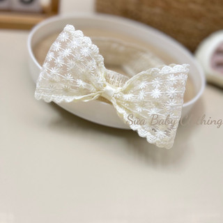 Turban nơ ren tiểu thư cho bé gái