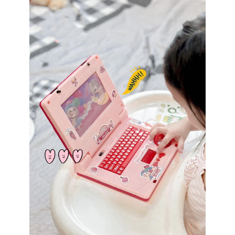 Đồ chơi Laptop cho bé, có nhạc, đèn và chuột