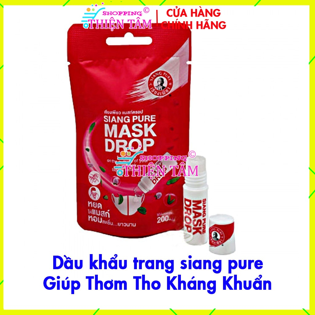 date 03/2024 Tinh Dầu Nhỏ Khẩu Trang Siang Pure Mask Drop Giúp Thơm Tho Kháng Khuẩn Hàng Thái Lan