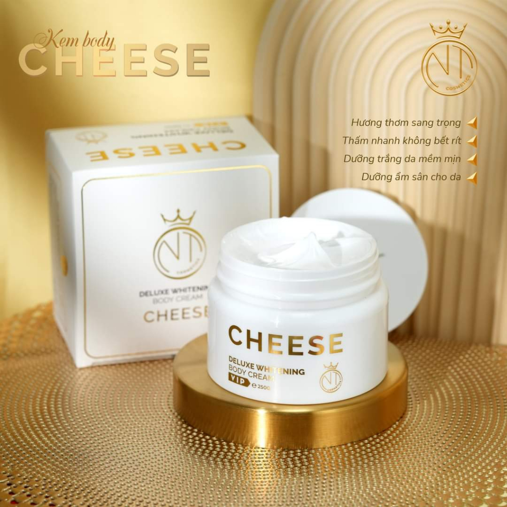 KEM BODY CHEESE ĐỈNH CAO CÔNG NGHỆ DƯỠNG TRẮNG BODY KHÁNG NƯỚC - HỘP 250G