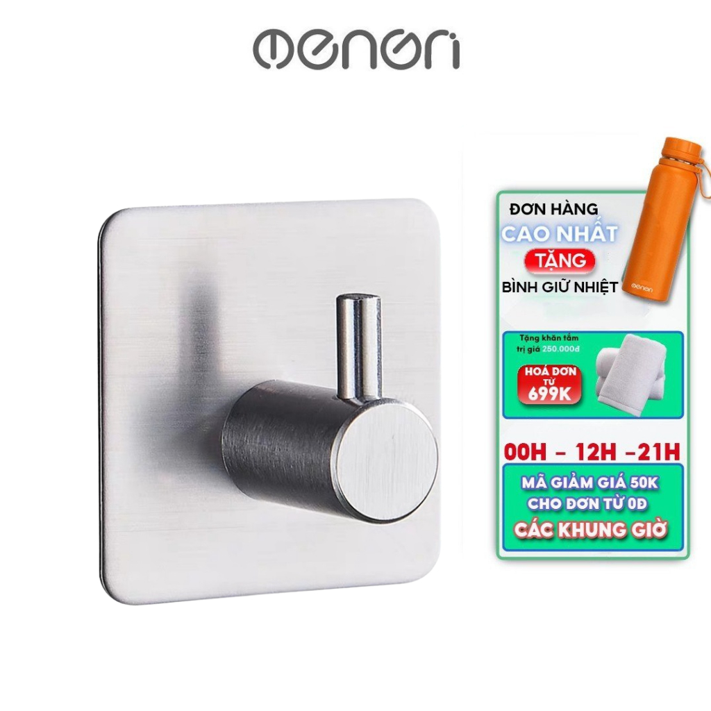 Móc INOX 304 Dán Tường Treo Đồ Đa Năng Sử Dụng Keo 3M Siêu Chắc - OENON