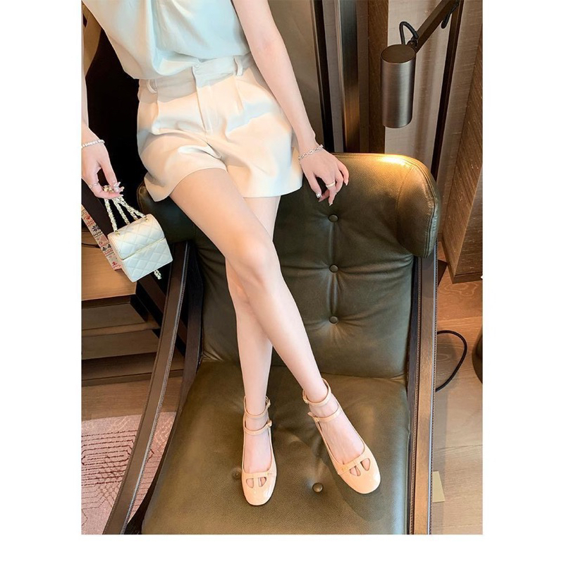 🦋TrangBi💎 Giày cao gót vuông nữ dáng tiểu thư ôm gọn chân da siêu mềm