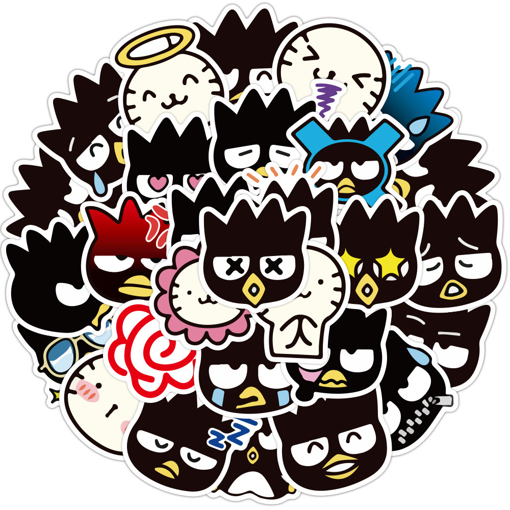 Sticker chim cánh cụt Badtz-Maru trang trí mũ bảo hiểm,guitar,ukulele,điện thoại,sổ tay,laptop