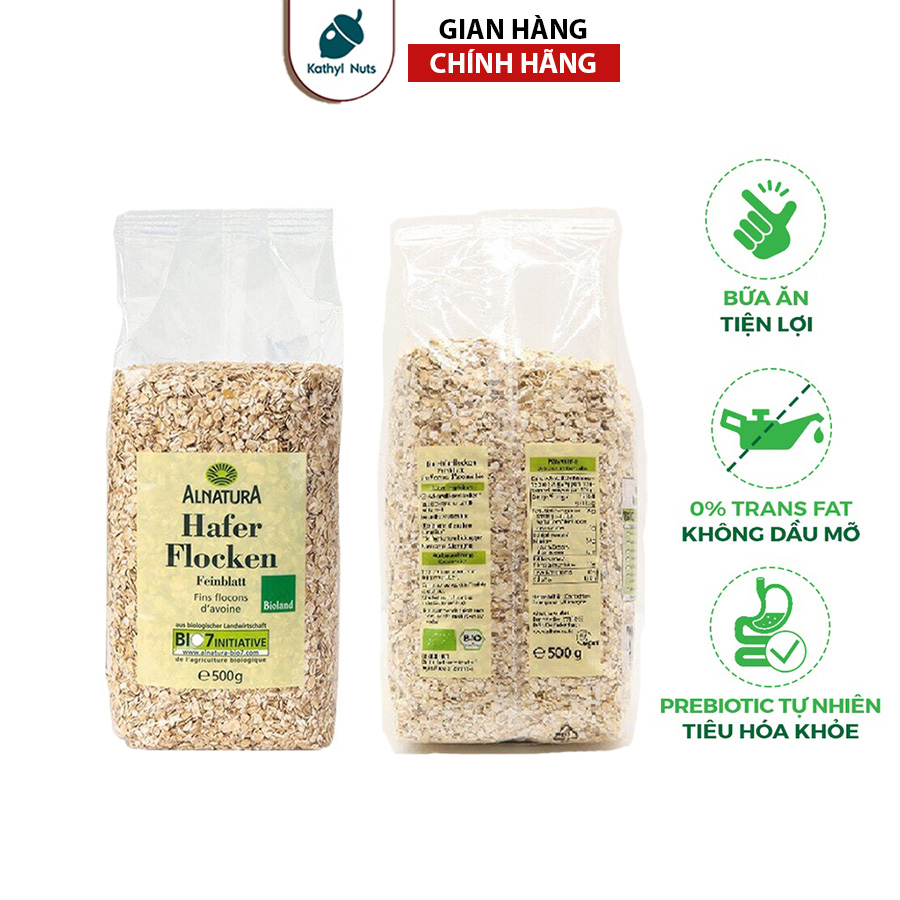 Yến mạch giảm cân Cán Dẹt Hafer 500gr, 5 phút ăn liền