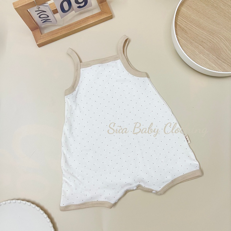 Body đùi 2 dây cho bé gái cotton Hàn mềm mịn