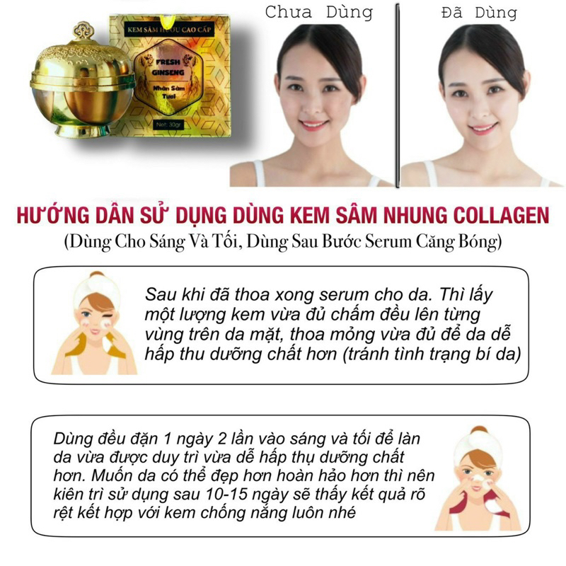 Kem dưỡng da Sâm Nhung sau tái tạo