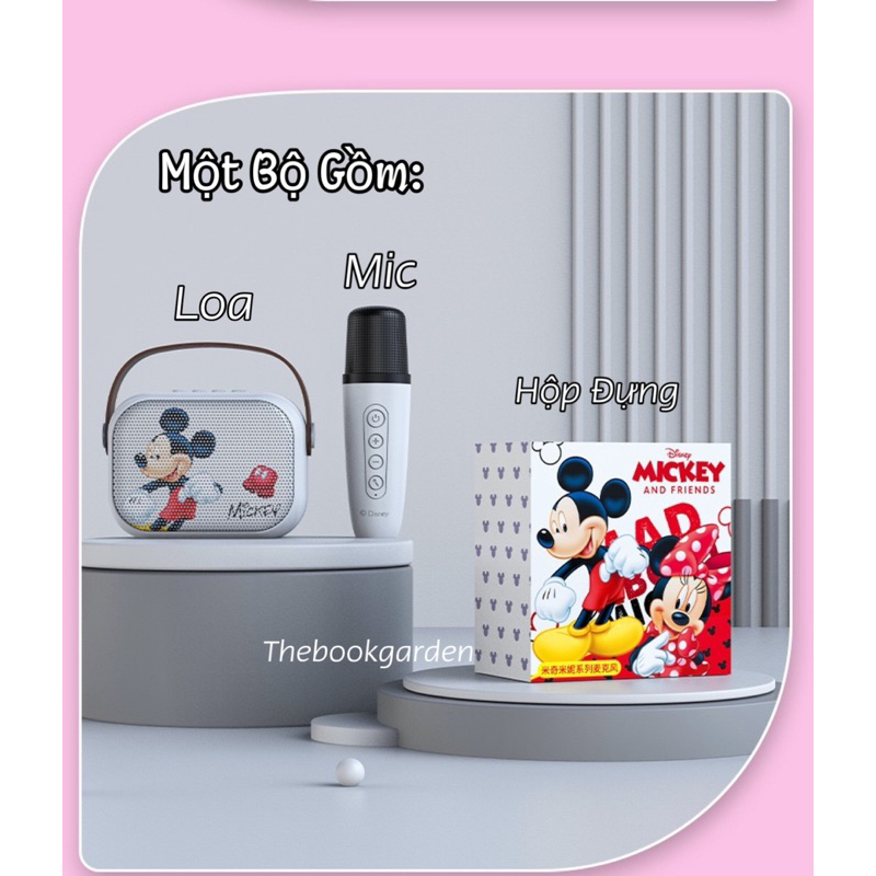 BỘ LOA BLUETOOTH & MICRO KHÔNG DÂY GẤU DÂU LOTSO DISNEY