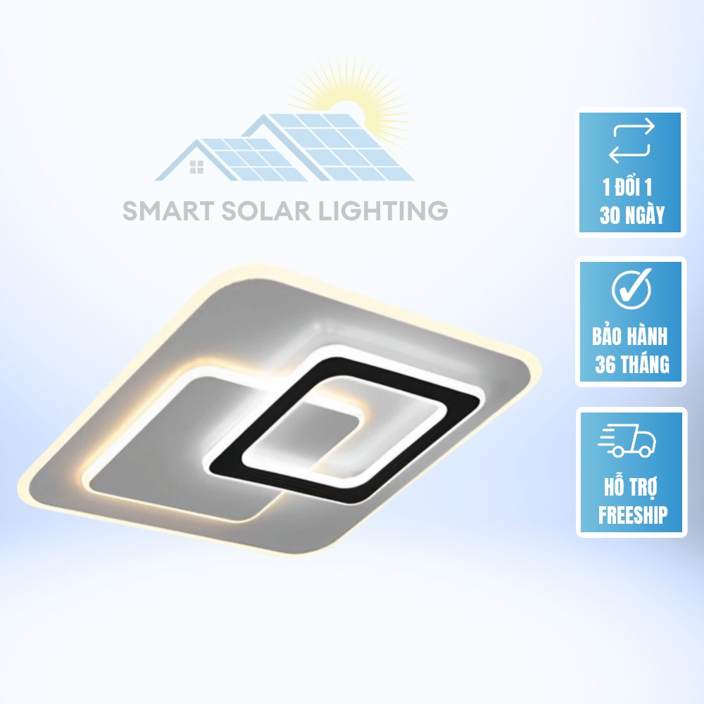 Đèn Ốp trần thông minh trang trí phòng khách, phòng ngủ, loại led trang trí đổi màu với 3 chế độ có điều khiển từ xa