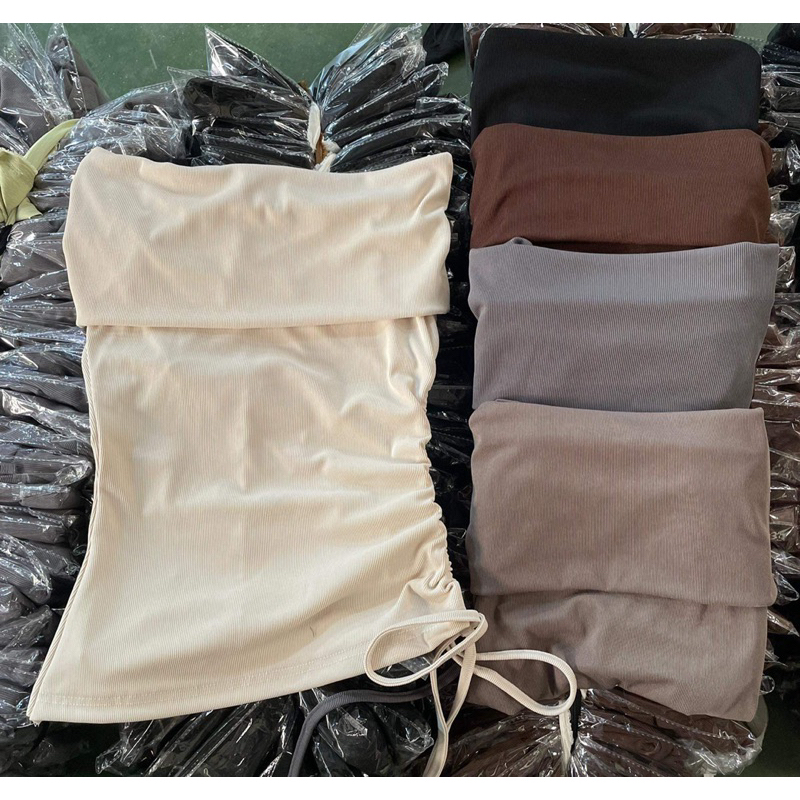 [NEW]ÁO THUN TĂM TRỄ VAI DÂY RÚT TAY CỘC”XIULI TOP” xinh xắn