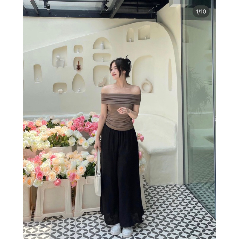 [NEW]ÁO THUN TĂM TRỄ VAI DÂY RÚT TAY CỘC”XIULI TOP” xinh xắn