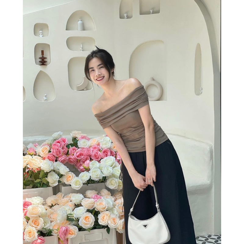 [NEW]ÁO THUN TĂM TRỄ VAI DÂY RÚT TAY CỘC”XIULI TOP” xinh xắn