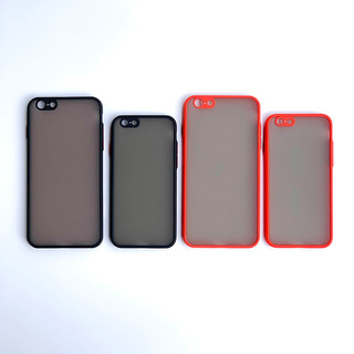 Ốp lưng iPhone 6, iPhone 6 Plus, iPhone 6s, iPhone 6s Plus cute viền màu lưng nhám - Cafe2fone