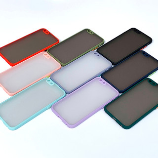 Ốp lưng iPhone 6, iPhone 6 Plus, iPhone 6s, iPhone 6s Plus cute viền màu lưng nhám - Cafe2fone