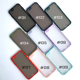 Ốp lưng iPhone 6, iPhone 6 Plus, iPhone 6s, iPhone 6s Plus cute viền màu lưng nhám - Cafe2fone