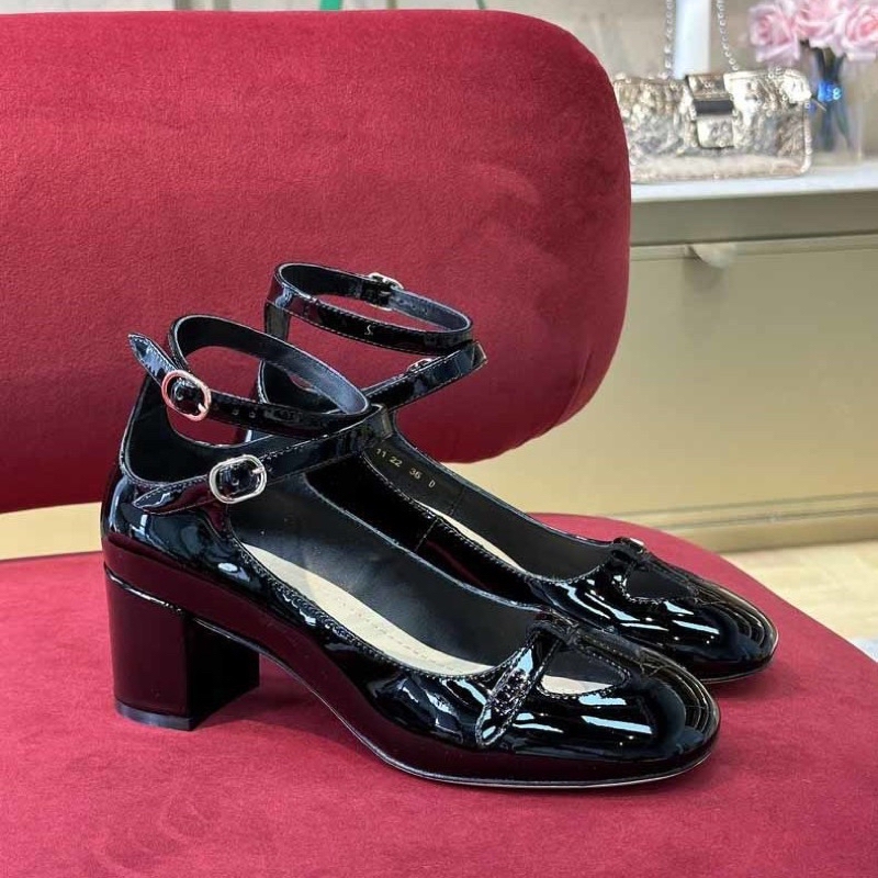 🦋TrangBi💎 Giày cao gót vuông nữ dáng tiểu thư ôm gọn chân da siêu mềm