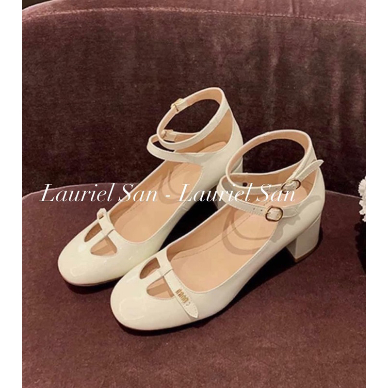 🦋TrangBi💎 Giày cao gót vuông nữ dáng tiểu thư ôm gọn chân da siêu mềm