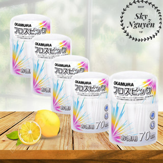 Combo 5 Hộp Tăm Chỉ Nha Khoa Okamura Nhật Bản 70 Cây/ Hộp