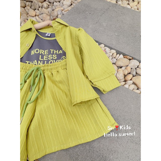 xả kho - Set gân dọc 3ct VN bé gái