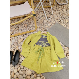 xả kho - Set gân dọc 3ct VN bé gái