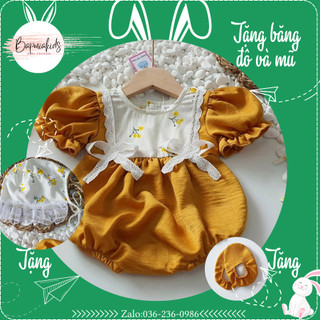 Set bộ Bodysuit cho bé sơ sinh tặng kèm vớ và nón cho bé gái ⚡ 𝗙𝗥𝗘𝗘𝗦𝗛𝗜𝗣 ⚡ Hàng thiết kế