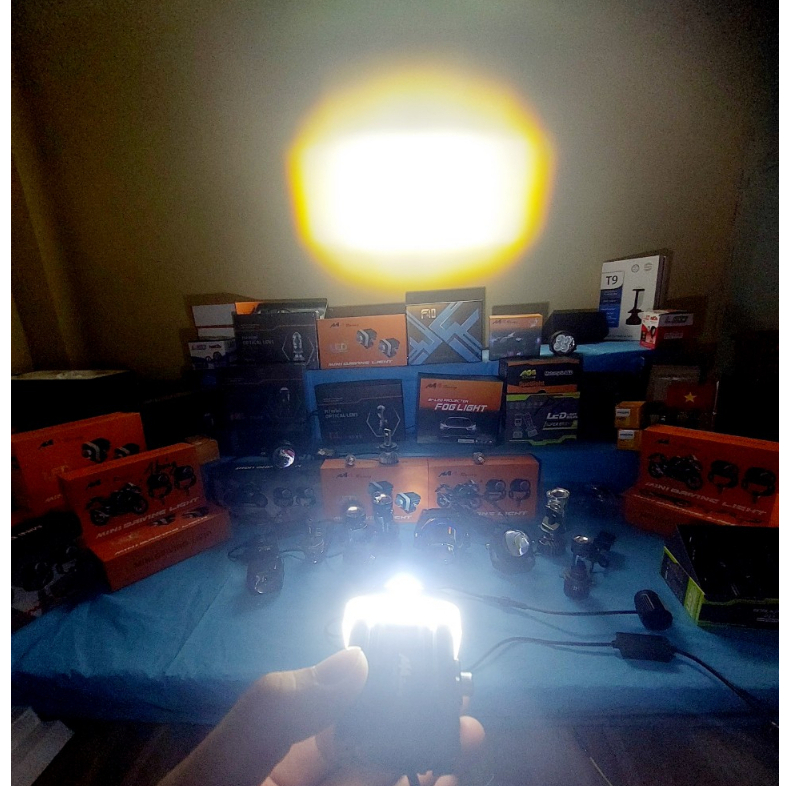 Đèn led trợ sáng S24, led bi cầu mini M1.0 MA Racing Chính hãng 4 chế độ