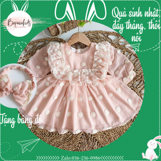 Bộ VÁY áy tặng kèm TURBAN cho bé gái ⚡ 𝗙𝗥𝗘𝗘𝗦𝗛𝗜𝗣 ⚡(Quà đầy tháng-thôi nôi bé gái) BỘ BODY CHIP BÉ GÁI