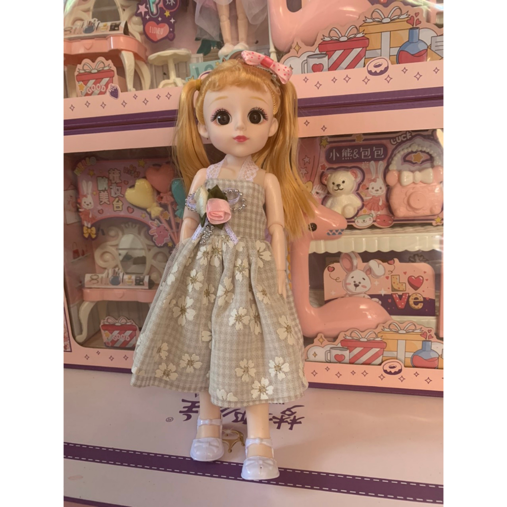 Búp bê barbie size 30cm có khớp linh hoạt mắt long lanh dễ thương quà tặng cho bé gái