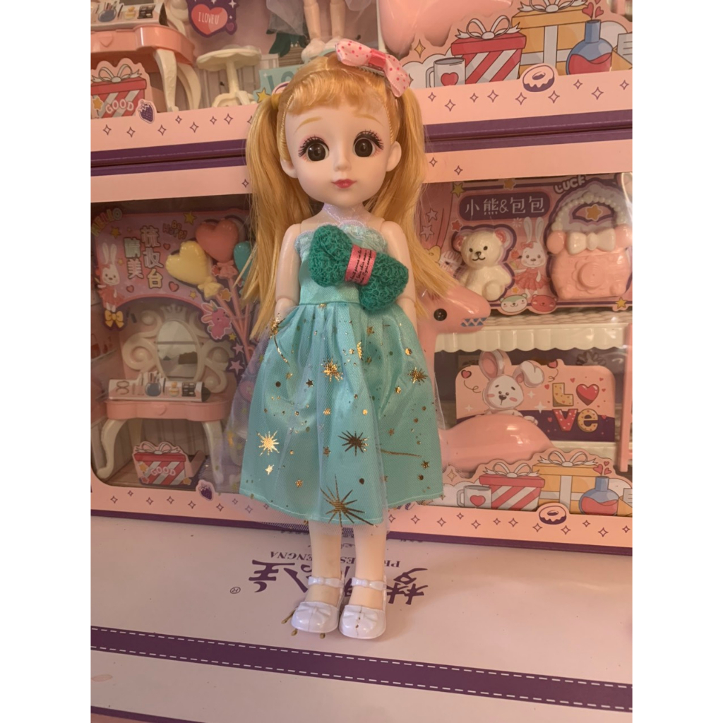 Búp bê barbie size 30cm có khớp linh hoạt mắt long lanh dễ thương quà tặng cho bé gái