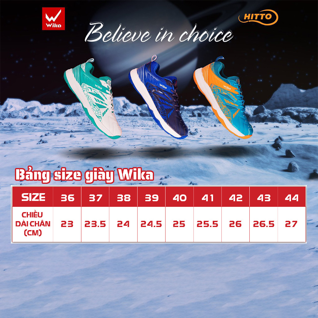 Giày Cầu Lông Wika Hitto Chính Hãng - Bóng Chuyền, Bóng Bàn, giày giảm sốc tránh chấn thương