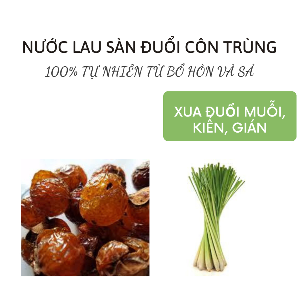 Nước lau sàn hữu cơ, nước lau sàn đuổi muỗi, bồ hòn, tinh dầu sả , SHU NATURE, 100% tự nhiên, an toàn cho bé