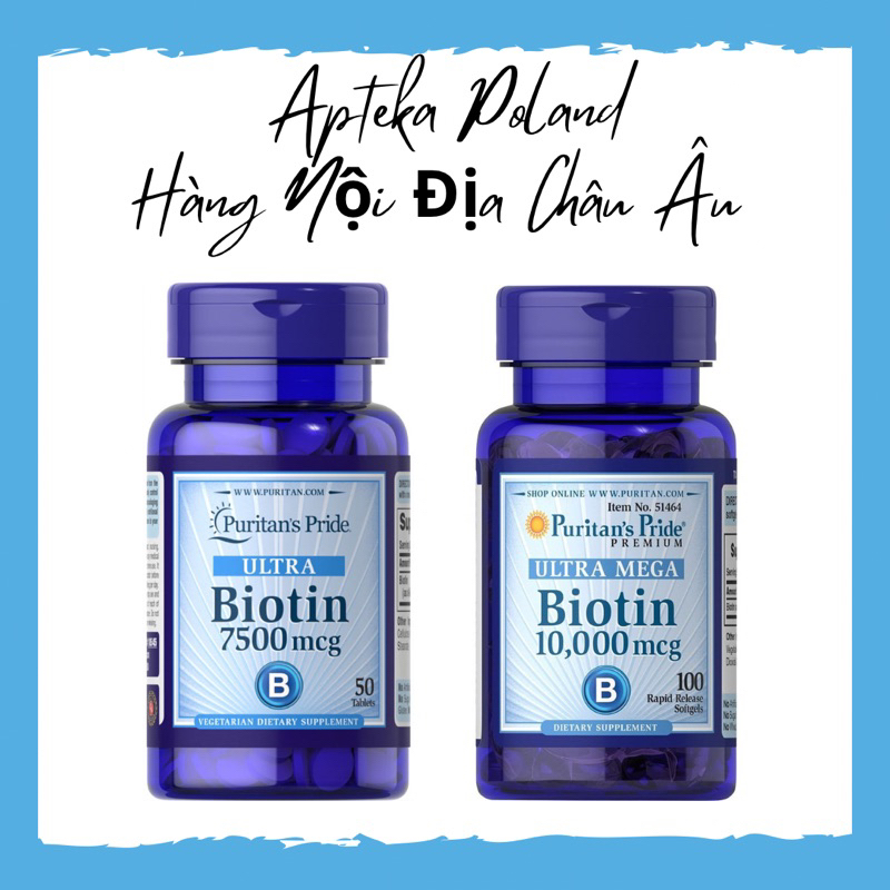 Chính hãng - Viên uống chống rụng tóc, đẹp da Super Biotin Puritan's Pride